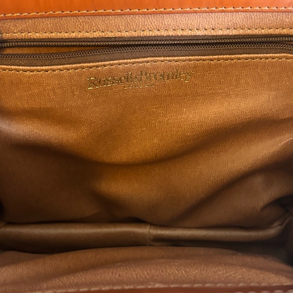 Russell & Bromley Brown Vintage Structured Vinyl Shoulder Bag - Picture 6 of 6